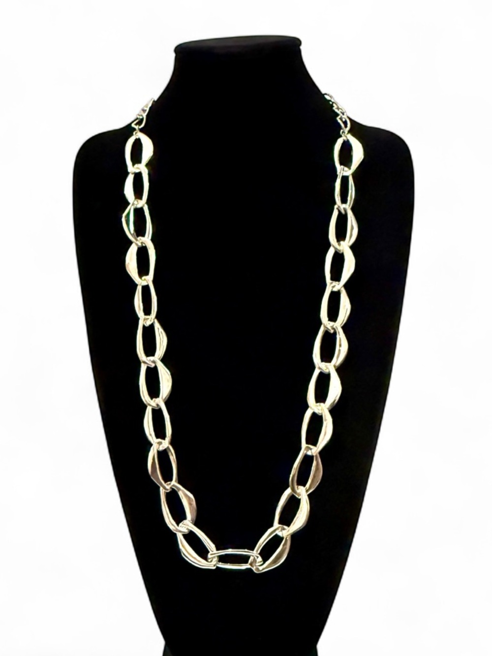 Classic Polished Silver Large Link Chain Necklace | NWOT
